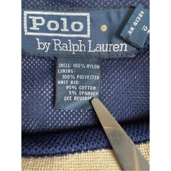 Vintage Polo by Ralph Lauren Windshirt Men's XL Beige‎ Windbreaker Golf Pullover - Picture 3 of 8